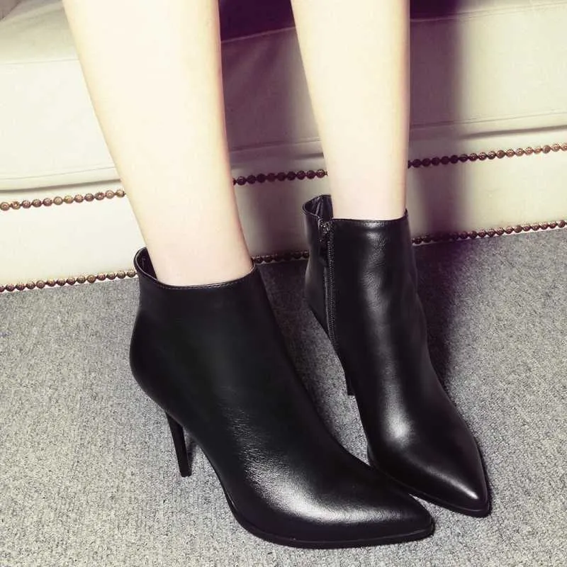 Brand Thin High Heels Pointed Toe Boots