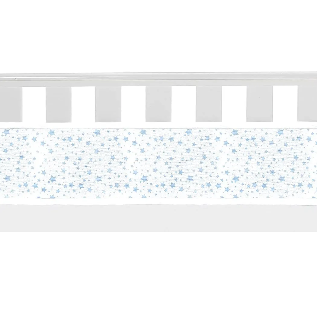 Breathable Baby Mesh Liner - 4 Sided (Twinkle Stars Blue)