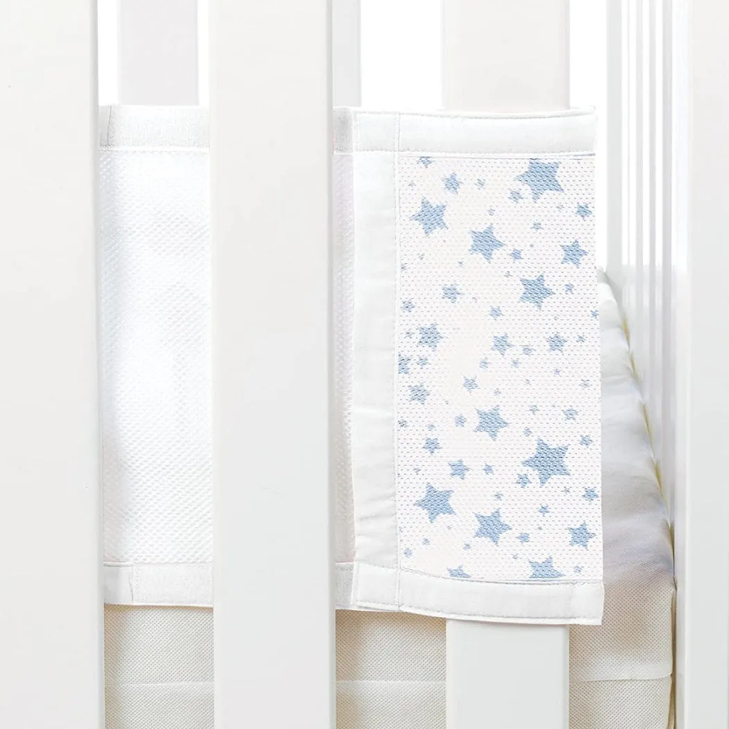 Breathable Baby Mesh Liner - 4 Sided (Twinkle Stars Blue)