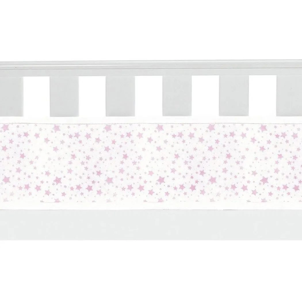 Breathable Baby Mesh Liner - 4 Sided (Twinkle Stars Pink)