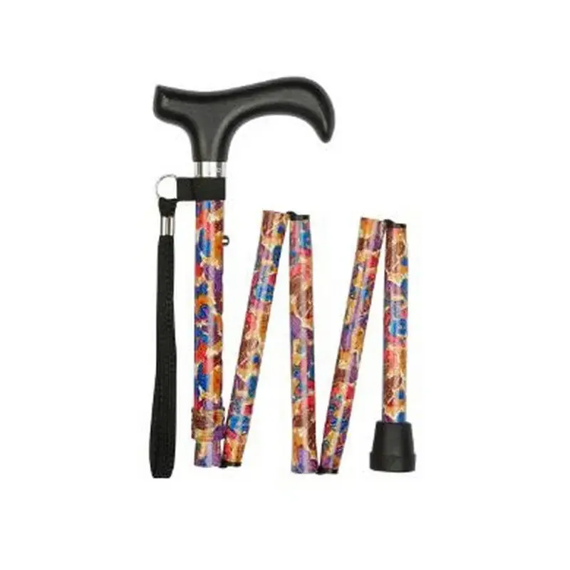 Charles Buyers Ziggy 5 Section Mini Folding Walking Stick - Assorted Patterns