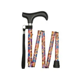 Charles Buyers Ziggy 5 Section Mini Folding Walking Stick - Assorted Patterns