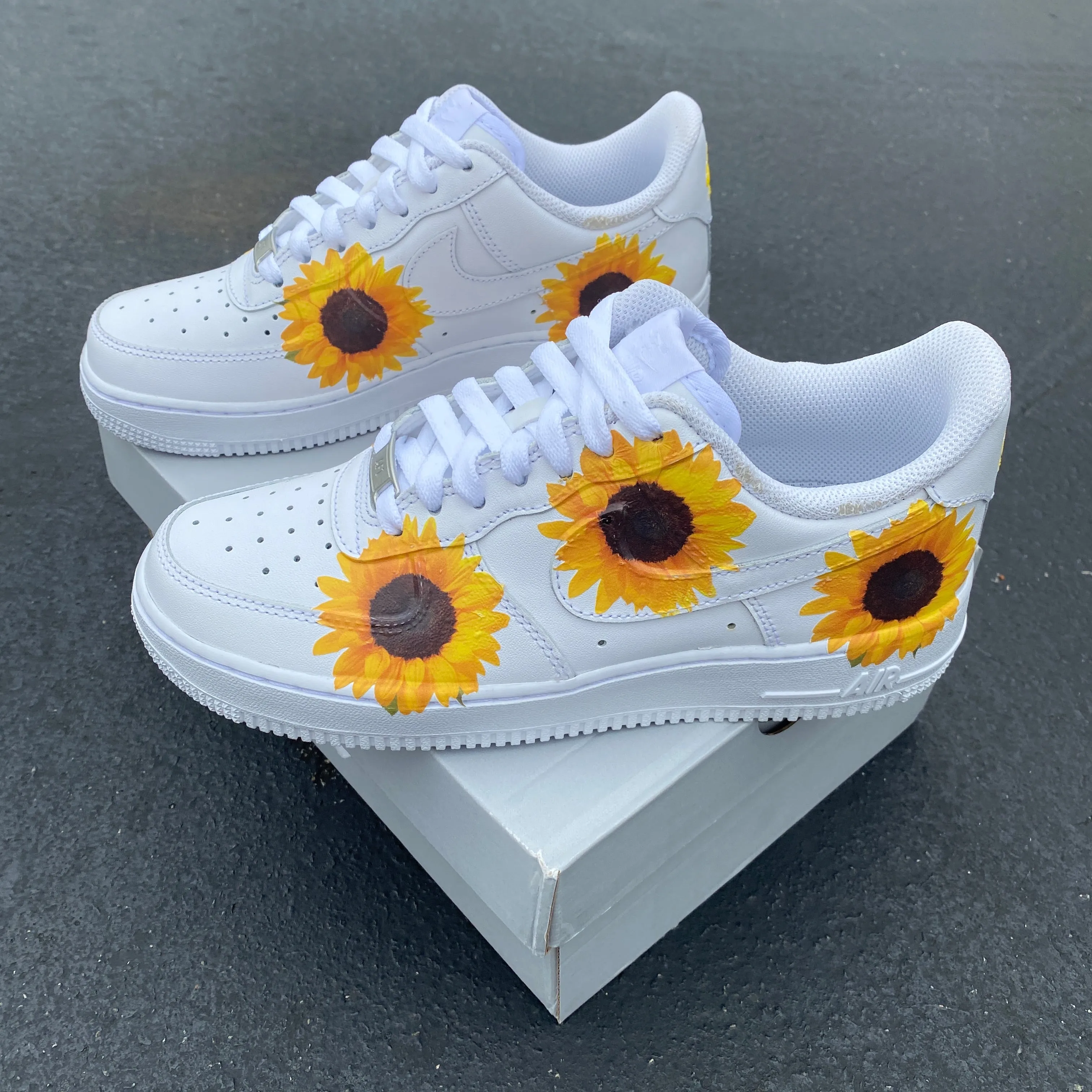 Custom Nike Air Force 1 Sunflower - Custom Nike Shoes