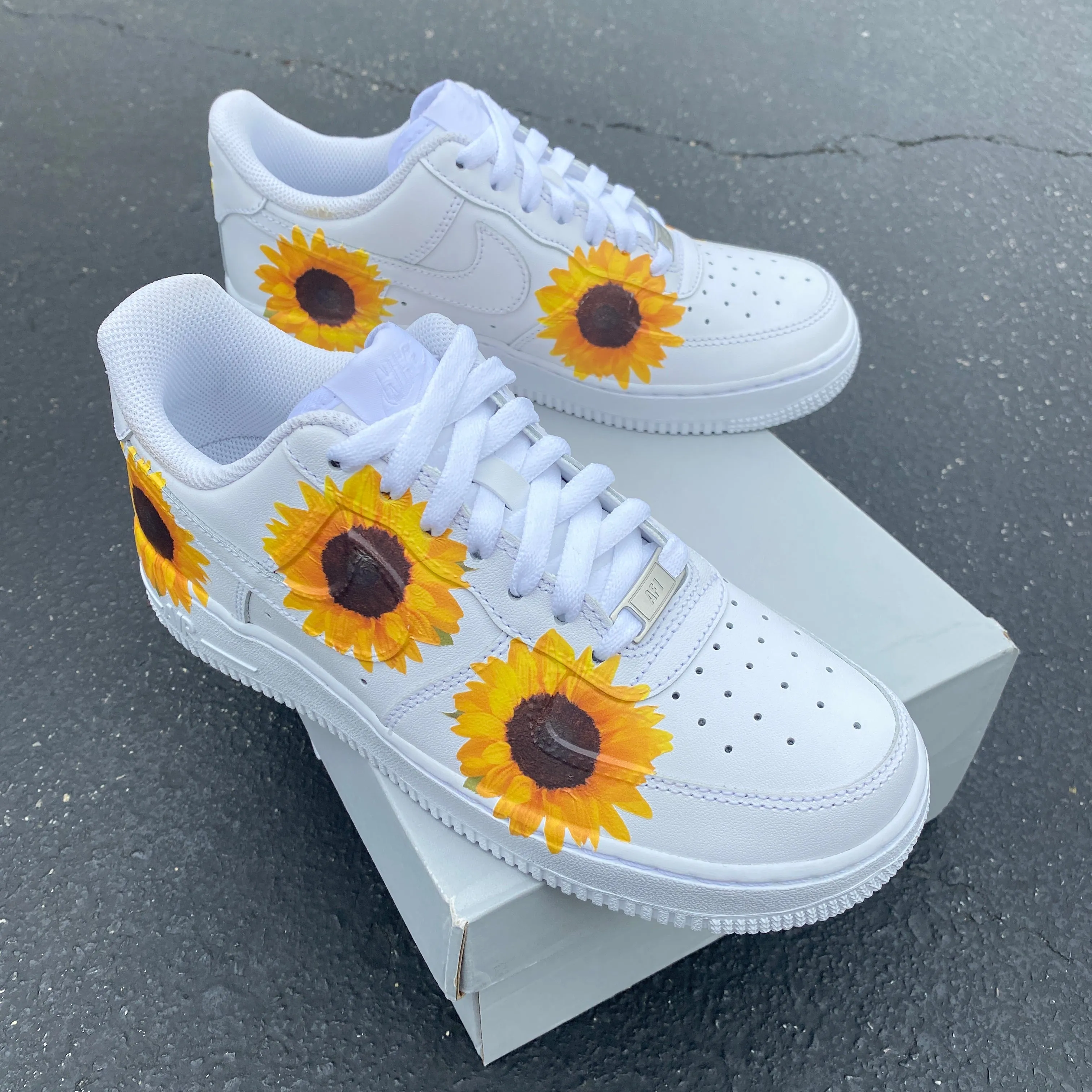 Custom Nike Air Force 1 Sunflower - Custom Nike Shoes