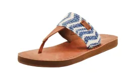 Flojos Womens Grace Blue Raffia