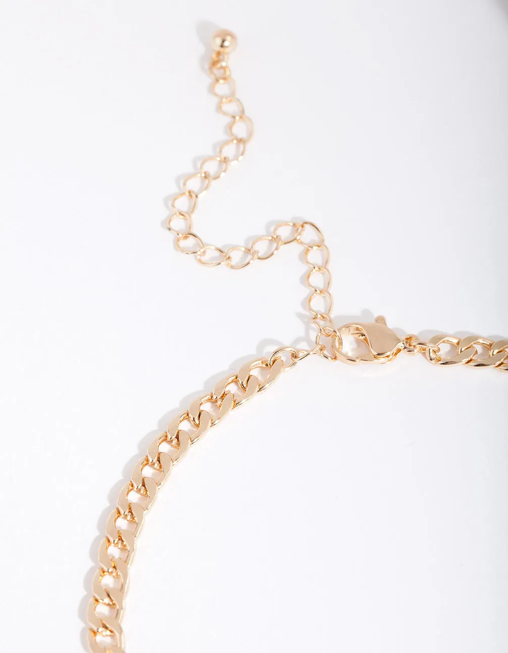 Gold 5mm Curb Chain Anklet