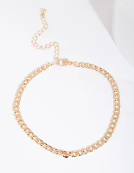 Gold 5mm Curb Chain Anklet