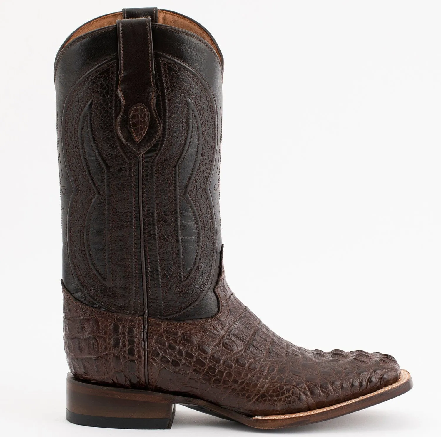 Men's Ferrini Dakota Caiman Hornback Square Toe Boots 1049309