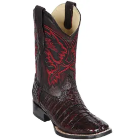 Men's Los Altos Caiman Tail Wide Square Toe Boots 82201-B