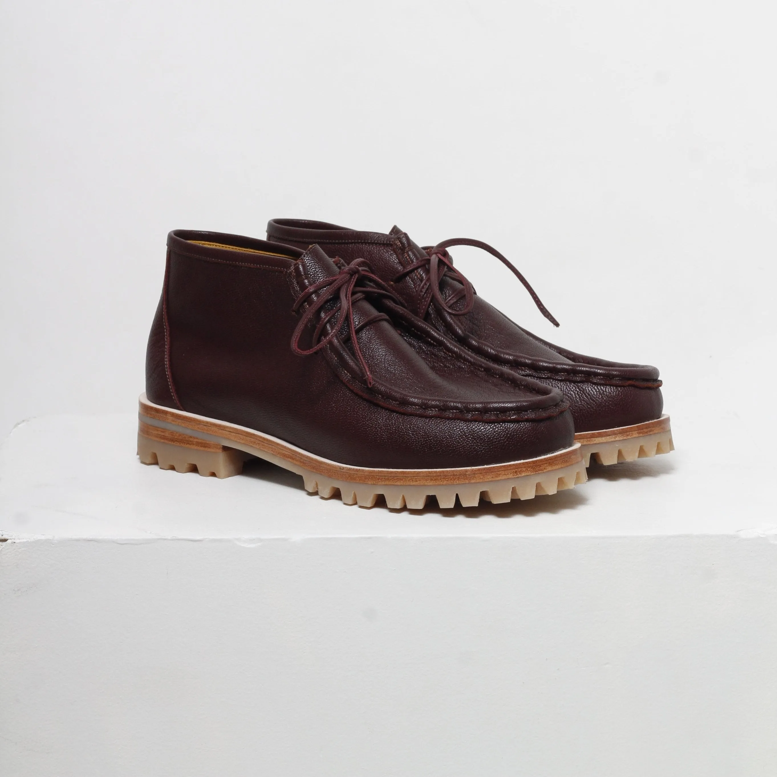 Mia Burgundy Wallabee Boots