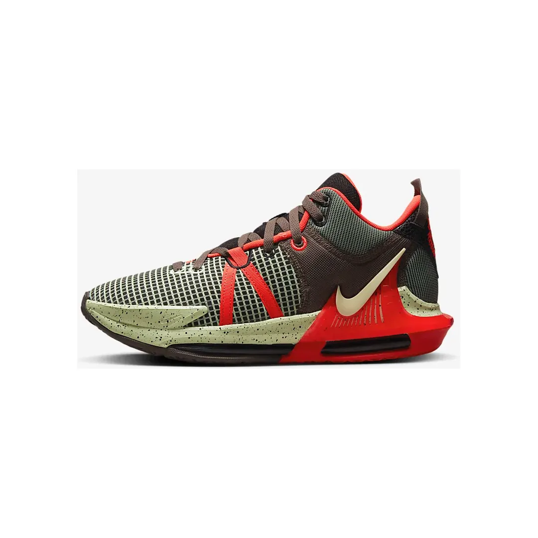 Nike Men's LeBron Witness 7 Shoes - Black / Bright Crimson / Alligator / Barely Volt