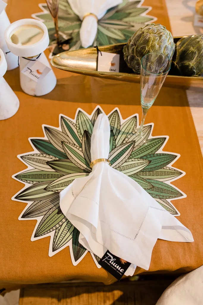 Palm Leaf Placemat-Set of 4 (SKU:70AC01W) 75% OFF SALE