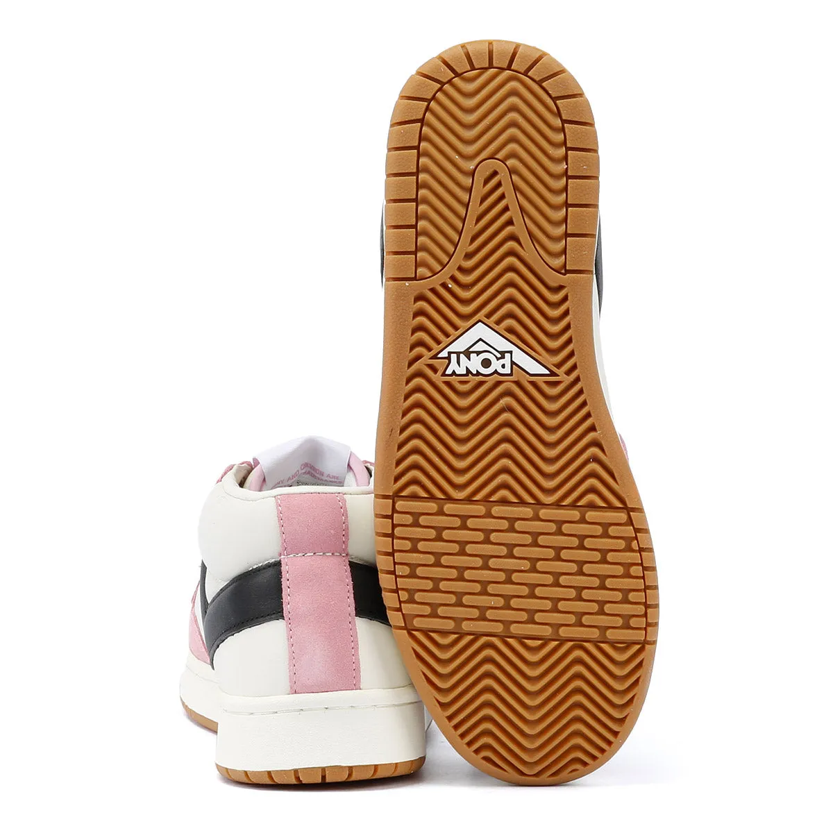 Pony #1 Low Pink/White Trainers