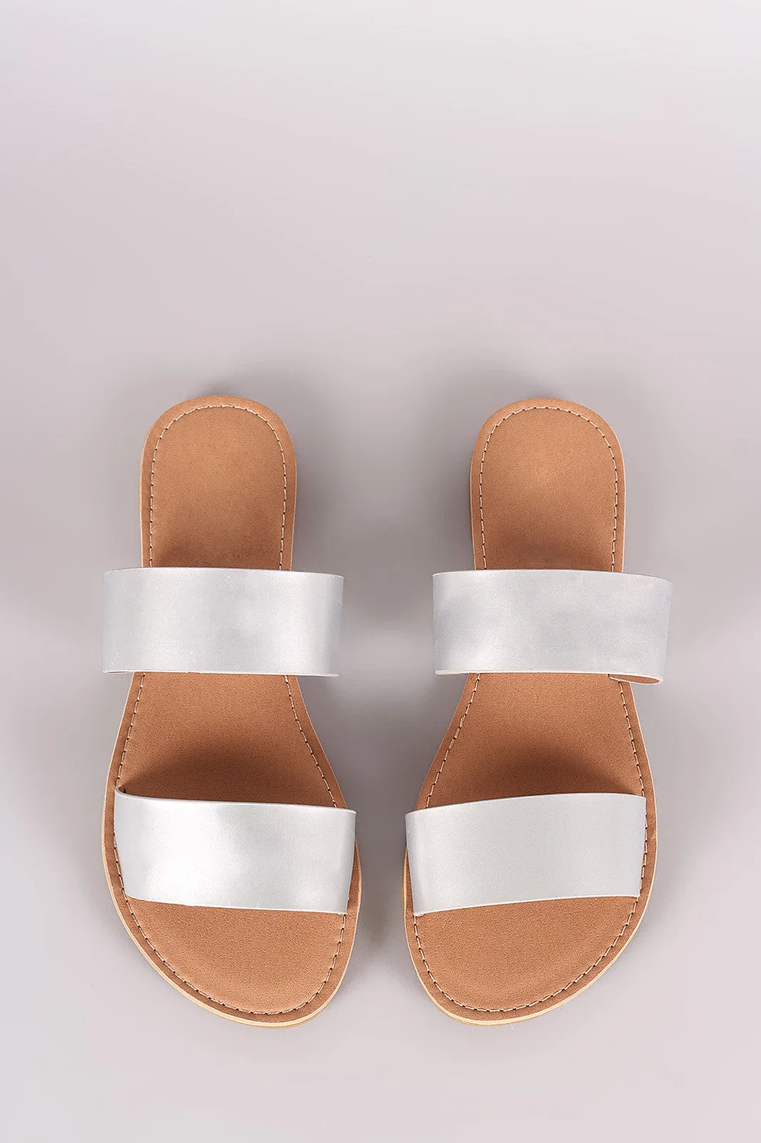 Qupid Double Band Slide Sandal