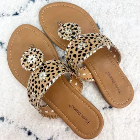 RESTOCK: Isabella Sandals: Cheetah/Gold