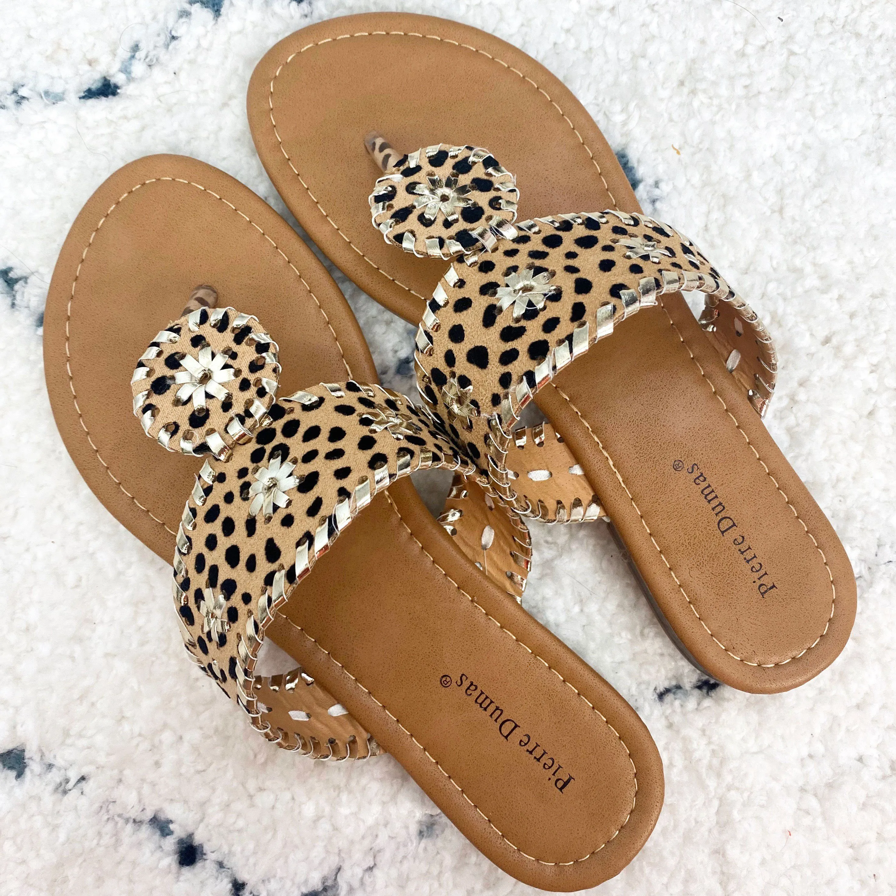 RESTOCK: Isabella Sandals: Cheetah/Gold