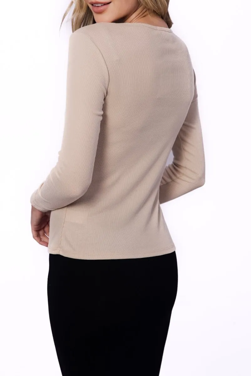 ROMI TOP LONG SLEEVE (BEIGE)