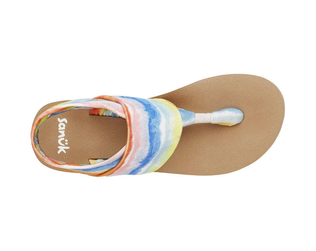 Sanuk Womens Yoga Sling Soft Top Tie Dye Rainbow