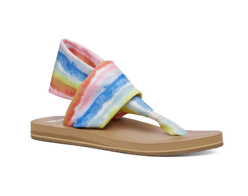 Sanuk Womens Yoga Sling Soft Top Tie Dye Rainbow