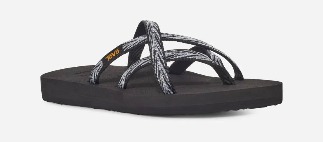 Teva Womens Olowahu Palms Black White