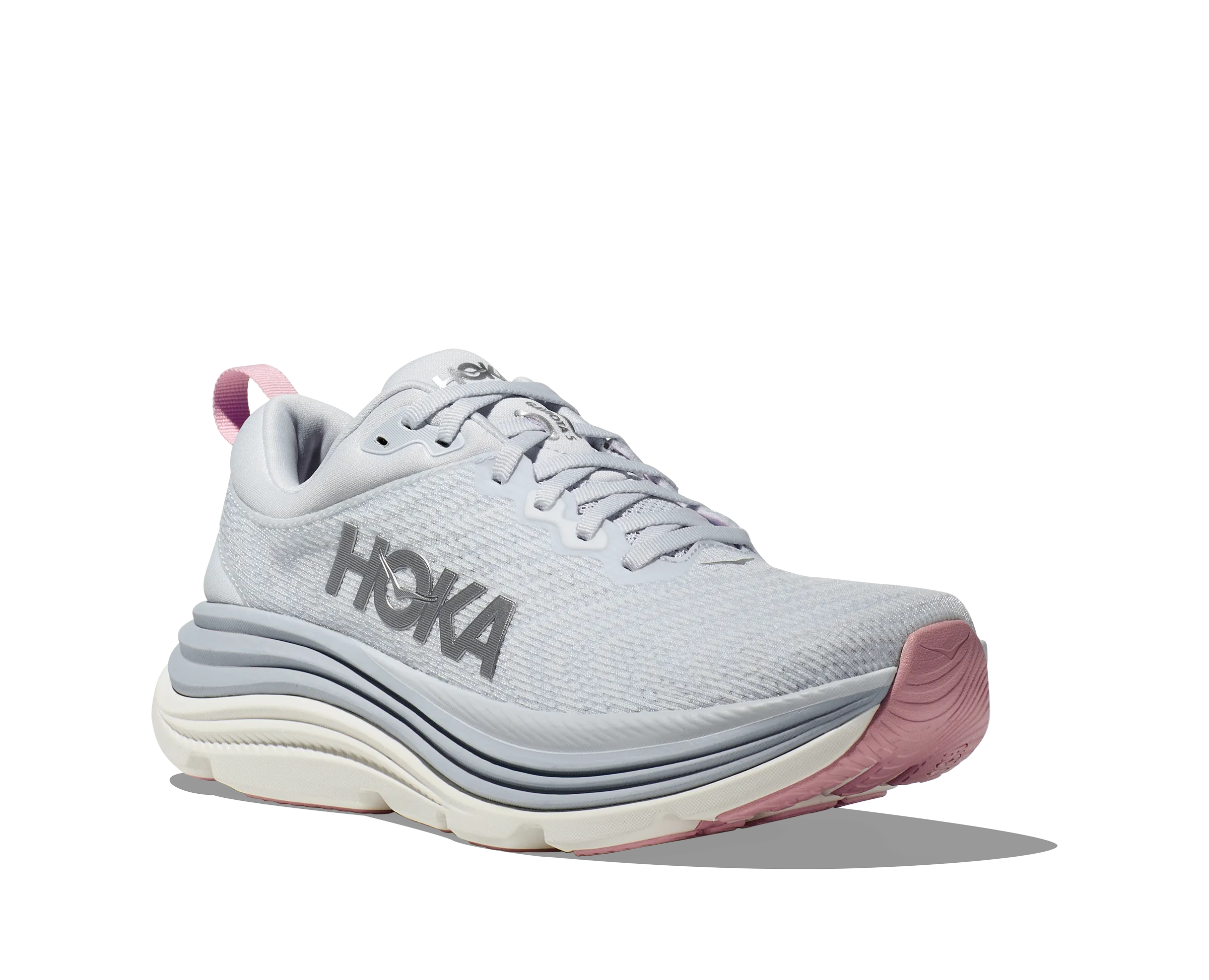 Women's HOKA Gaviota 5 Running Shoe in Sea Ice / Pink Twilight